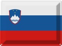 Blechschild 30x40 cm Sloweniens Slovenia Flagge Fahne Wappen
