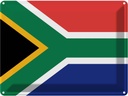 Blechschild 30x40 cm Südafrikas South Africa Flagge Fahne Wappen