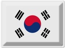 Blechschild 30x40 cm Südkoreas South Korea Flagge Fahne Wappen