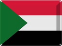 Blechschild 30x40 cm Sudan Flagge Fahne Wappen