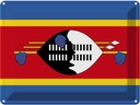 Blechschild 30x40 cm Swasilands Eswatini Flagge Fahne Wappen