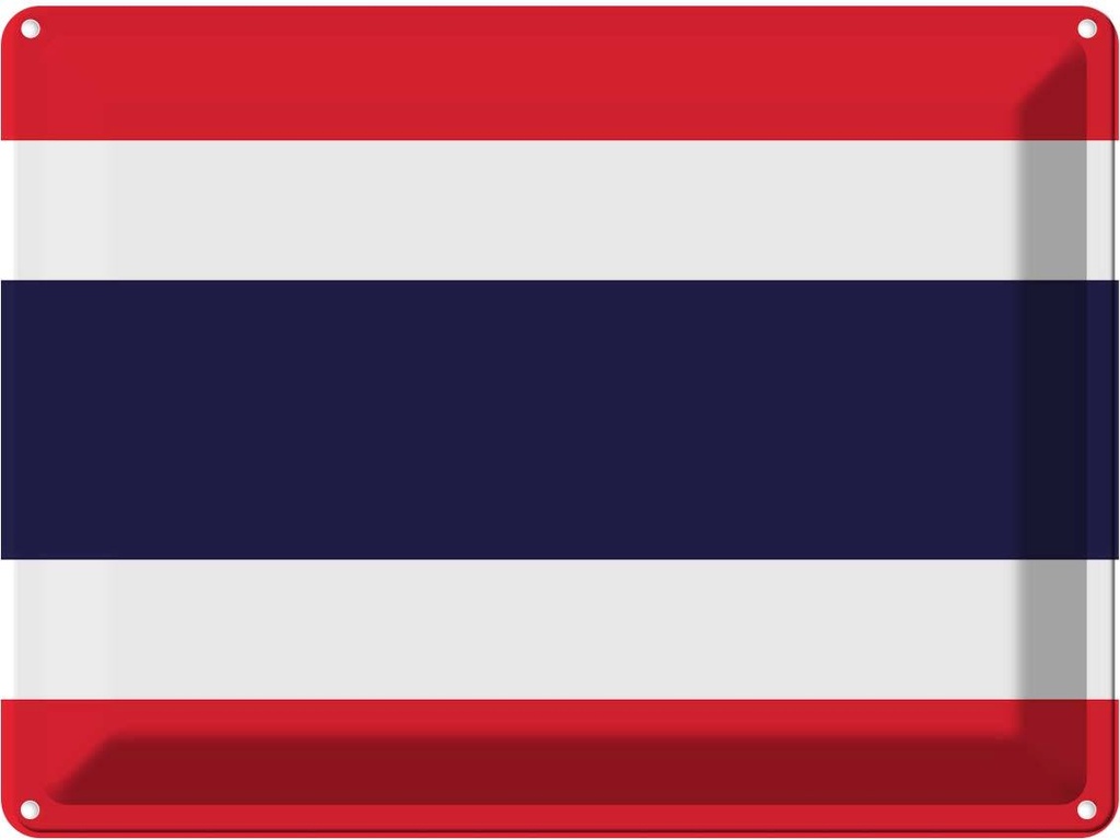 Blechschild 30x40 cm Thailands Thailand Flagge Fahne Wappen