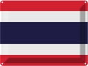 Blechschild 30x40 cm Thailands Thailand Flagge Fahne Wappen