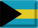 Blechschild 30x40 cm Bahamas the Flagge Fahne Wappen