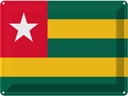 Blechschild 30x40 cm Togos Togo Flagge Fahne Wappen