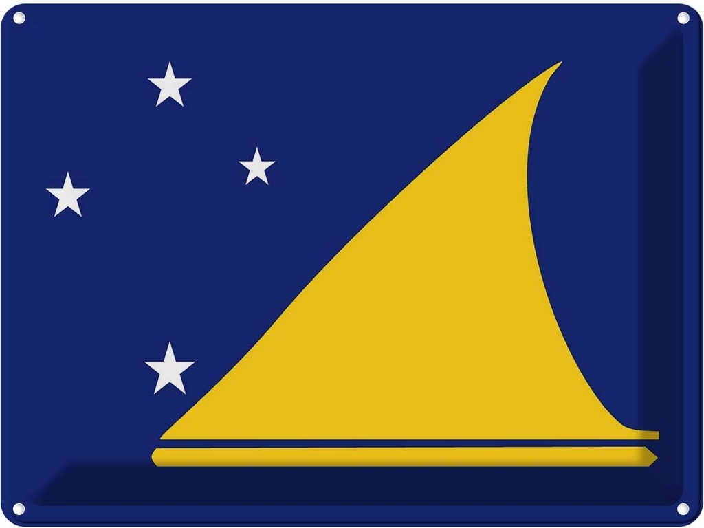 Blechschild 30x40 cm Tokelaus Tokelau Flagge Fahne Wappen