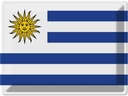 Blechschild 30x40 cm Uruguays Uruguay Flagge Fahne Wappen
