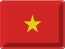 Blechschild 30x40 cm Vietnams Vietnam Flagge Fahne Wappen