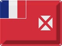 Blechschild 30x40 cm Wallis und Futuna Flagge Fahne Wappen