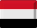 Blechschild 30x40 cm Jemen Yemen Flagge Fahne Wappen
