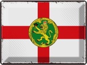 Blechschild 30x40 cm Alderney Retro Flagge Fahne Wappen