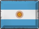Blechschild 30x40 cm Argentinien Retro Argentina Flagge Fahne Wappen