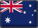 Blechschild 30x40 cm Australien Retro Australia Flagge Fahne Wappen