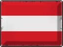 Blechschild 30x40 cm Österreich Retro Austria Flagge Europa Fahne Wappen
