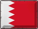 Blechschild 30x40 cm Bahrains Retro Bahrain Flagge Fahne Wappen