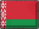 Blechschild 30x40 cm Weißrussland Retro Belarus Flagge Fahne Wappen