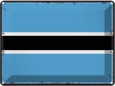 Blechschild 30x40 cm Botswanas Retro Botswana Flagge Fahne Wappen