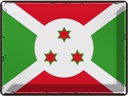 Blechschild 30x40 cm Burundis Retro Burundi Flagge Fahne Wappen