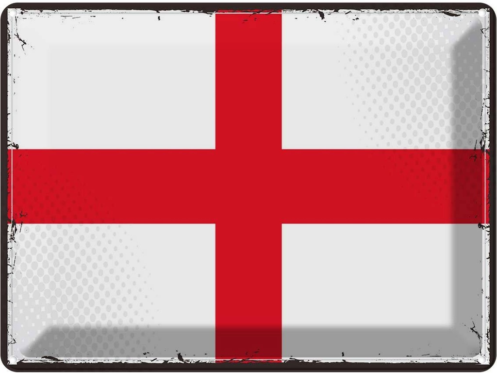 Blechschild 30x40 cm Englands Retro England Flagge Fahne Wappen