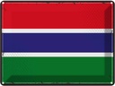 Blechschild 30x40 cm Gambias Retro the Gambia Flagge Fahne Wappen