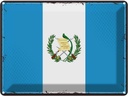 Blechschild 30x40 cm Guatemalas Retro Guatemala Flagge Fahne Wappen