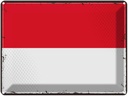 Blechschild 30x40 cm Indonesiens Retro Indonesia Flagge Fahne Wappen