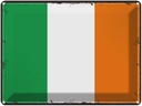 Blechschild 30x40 cm Irlands Retro Ireland Flagge Fahne Wappen