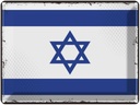 Blechschild 30x40 cm Israels Retro Israel Flagge Fahne Wappen