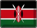 Blechschild 30x40 cm Kenias Retro Kenya Flagge Fahne Wappen