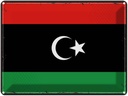 Blechschild 30x40 cm Libyens Retro Libya Flagge Fahne Wappen