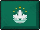 Blechschild 30x40 cm Macaus Retro Macau Flagge Fahne Wappen