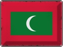 Blechschild 30x40 cm Malediven Retro Maldives Flagge Fahne Wappen
