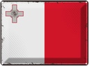 Blechschild 30x40 cm Maltas Retro Malta Flagge Fahne Wappen