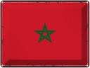 Blechschild 30x40 cm Marokkos Retro Morocco Flagge Fahne Wappen