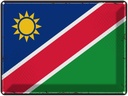 Blechschild 30x40 cm Namibias Retro Namibia Flagge Fahne Wappen