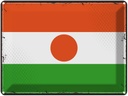 Blechschild 30x40 cm Nigers Retro Niger Flagge Fahne Wappen