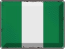 Blechschild 30x40 cm Nigerias Retro Nigeria Flagge Fahne Wappen