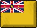 Blechschild 30x40 cm Niues Retro Niue Flagge Fahne Wappen