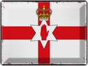 Blechschild 30x40 cm Nordirland Retro Flagge Fahne Wappen