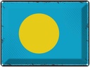 Blechschild 30x40 cm Palaus Retro Palau Flagge Fahne Wappen