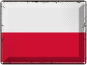 Blechschild 30x40 cm Polens Retro Poland Flagge Fahne Wappen