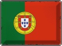 Blechschild 30x40 cm Portugals Retro Portugal Flagge Fahne Wappen