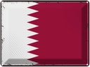 Blechschild 30x40 cm Katars Retro Qatar Flagge Fahne Wappen