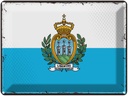 Blechschild 30x40 cm San Marinos Retro Marino Flagge Fahne Wappen