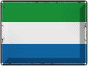 Blechschild 30x40 cm Sierra Leones Retro Leone Abenteuer Reisen Flagge Fahne Wappen