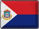 Blechschild 30x40 cm Sint Maartens Retro Maarten Flagge Fahne Wappen