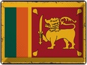 Blechschild 30x40 cm Sri Lankas Wappen Retro Lanka Flagge Abenteuer Reisen Fahne