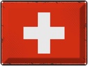 Blechschild 30x40 cm Schweiz Retro Switzerland Flagge Fahne Wappen