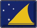 Blechschild 30x40 cm Tokelaus Retro Tokelau Flagge Fahne Wappen