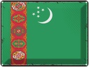 Blechschild 30x40 cm Turkmenistans Retro Turkmenistan Flagge Fahne Wappen